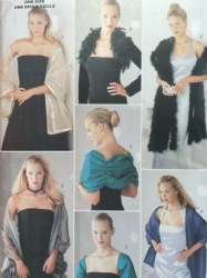 6906 BUTTERICK EVENING WRAPS, SHRUGS, FRINGE/ OVERLAY PATTERN 6-22 uncut
